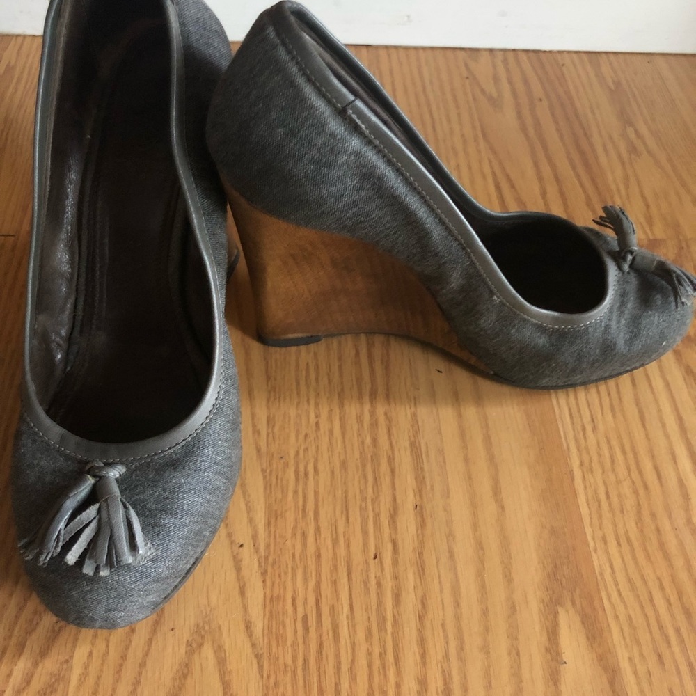 Joie Jersey Cotton Wood Wedge Shoe [sz 7]